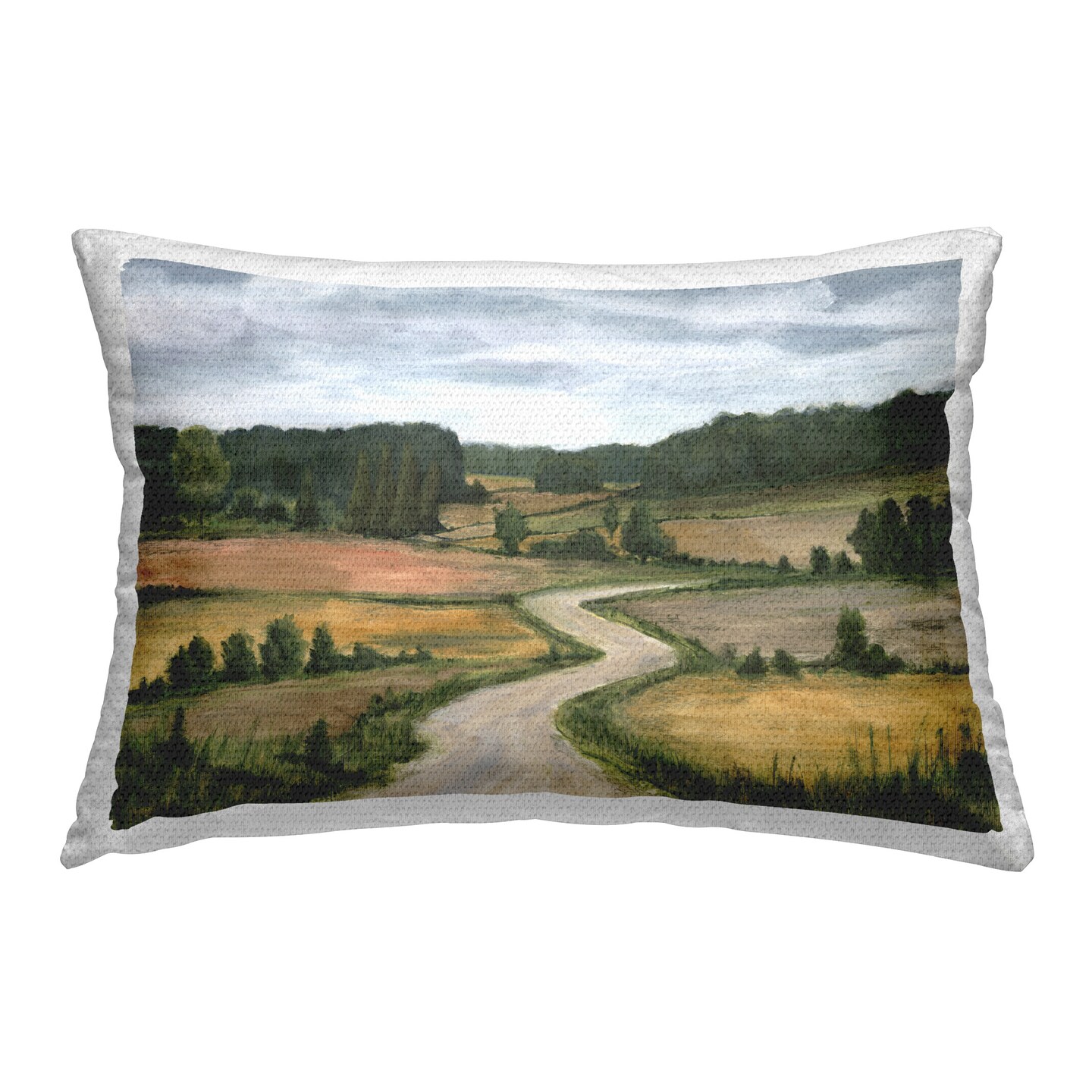 Country Hills Trail Design by Michael Willett Outdoor Printed Pillow 