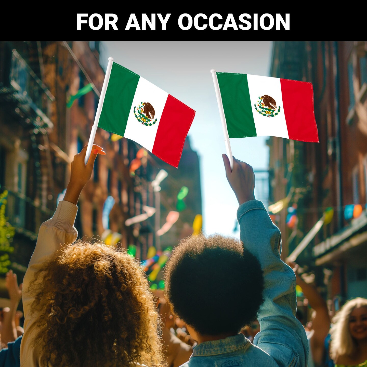 G128 2 Pack: Mexico Mexican Car Flag | 11x17 In | Double LiteWeave Pro Series Double Sided Printed 150D Polyester | Flagpole Included | Perfect for Festival Celebrations, Parades