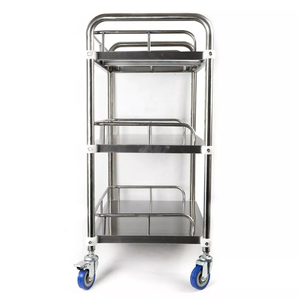 Rolling Salon Trolley Esthetician Cart Beauty Spa Facial Steel Storage Station