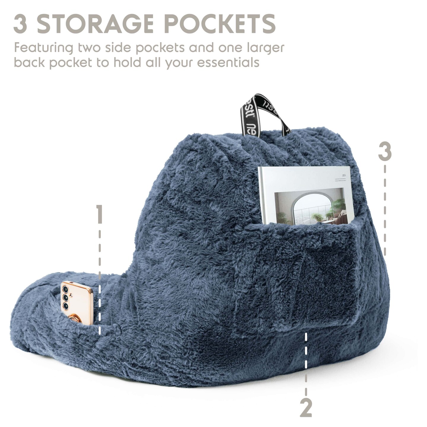 Nestl Fur Reading Pillow