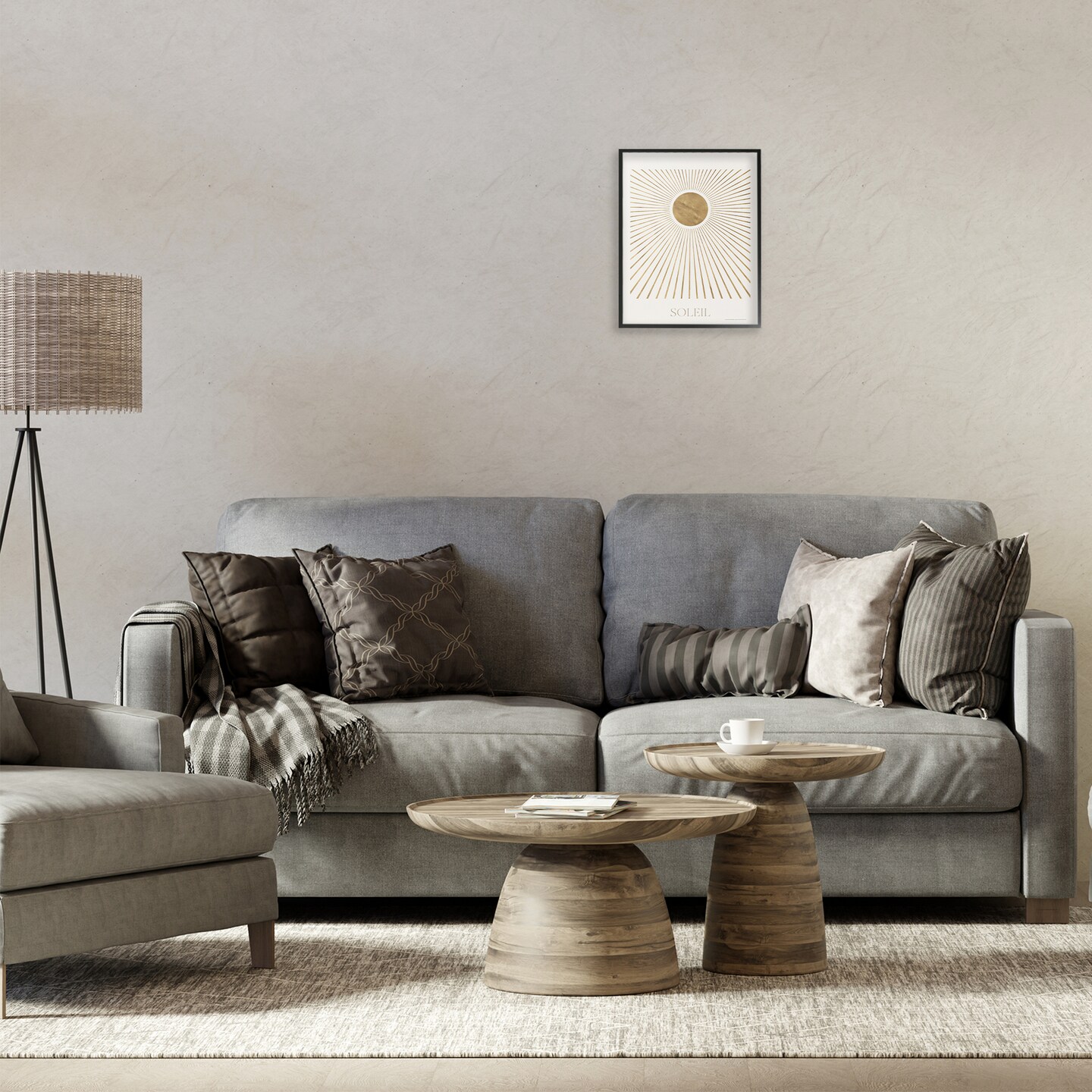 Stupell Industries Soleil Boho Sun Framed Giclee Wall Art Design by Reinders