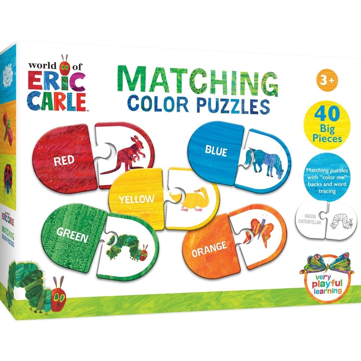 Eric Carle Color Matching Jigsaw Puzzles Eco-Friendly 2-Piece Learning Toys