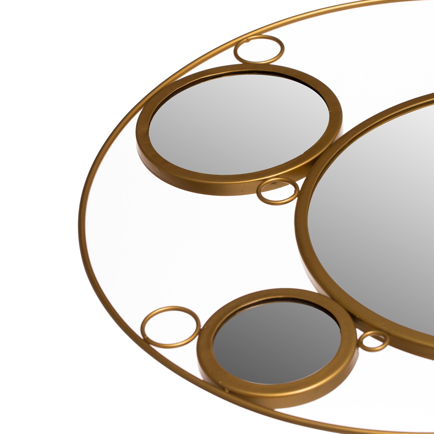 Uniquewise Decorative Metal Wall Mounted Modern Mirror - Perfect for Living Room, Bedroom, Bathroom Vanity, Entryway, or Hallway, Adding Elegance and Charm to Your Space