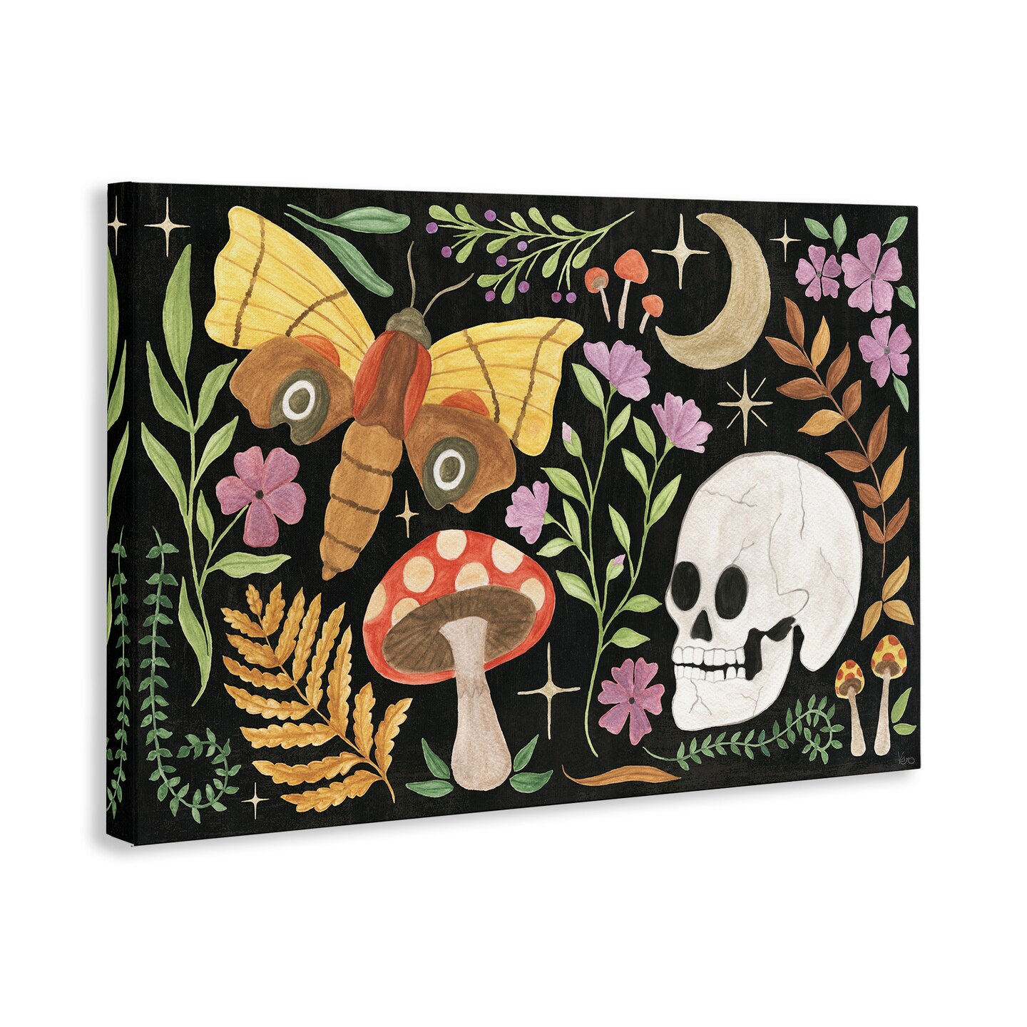 Stupell Industries Spooky Chic Collage Canvas Wall Art Design by Veronique Charron