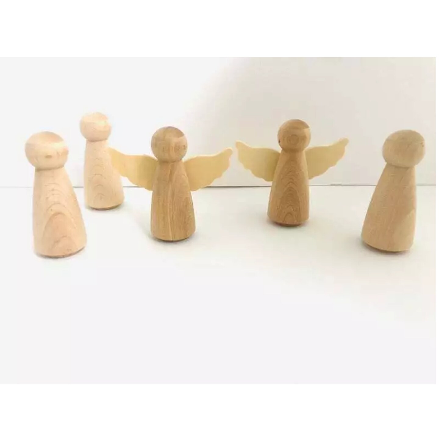 Kitcheniva 3.5&#x22; Wood Angel Doll Crafts DIY Peg Doll
