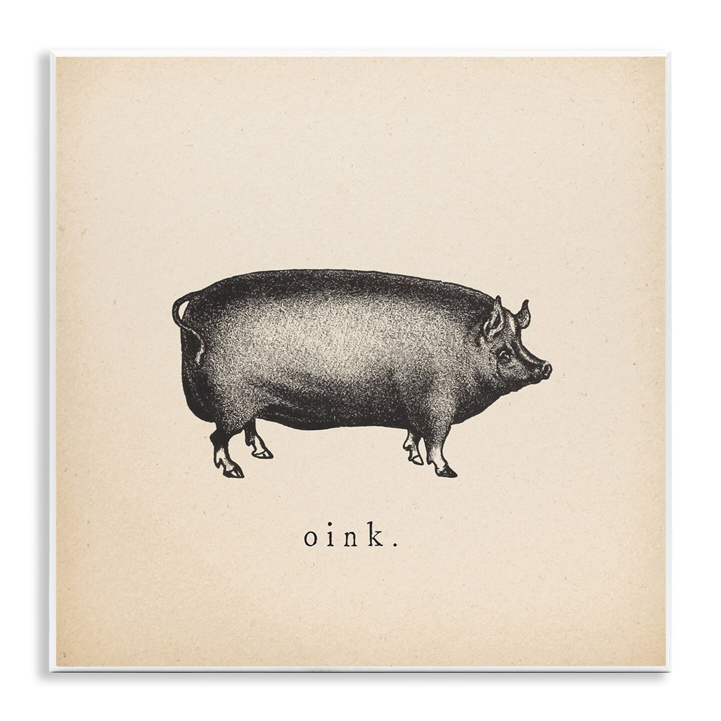 Stupell Industries Oink Farm Pig Sounds Wall Plaque Art Design by Wild Apple Portfolio