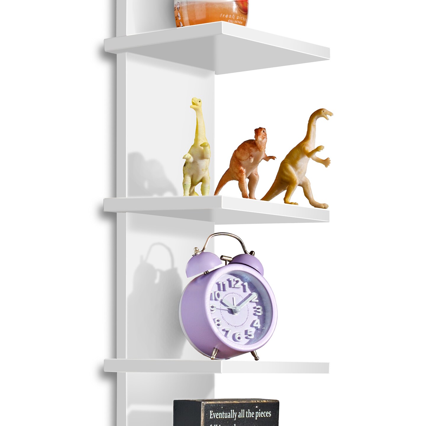 Sorbus 5 Tier Wall Shelf Unit, Vertical Column Utility Shelving for Home Decor and Storage Organizer, Wall-Mounted Floating Shelves