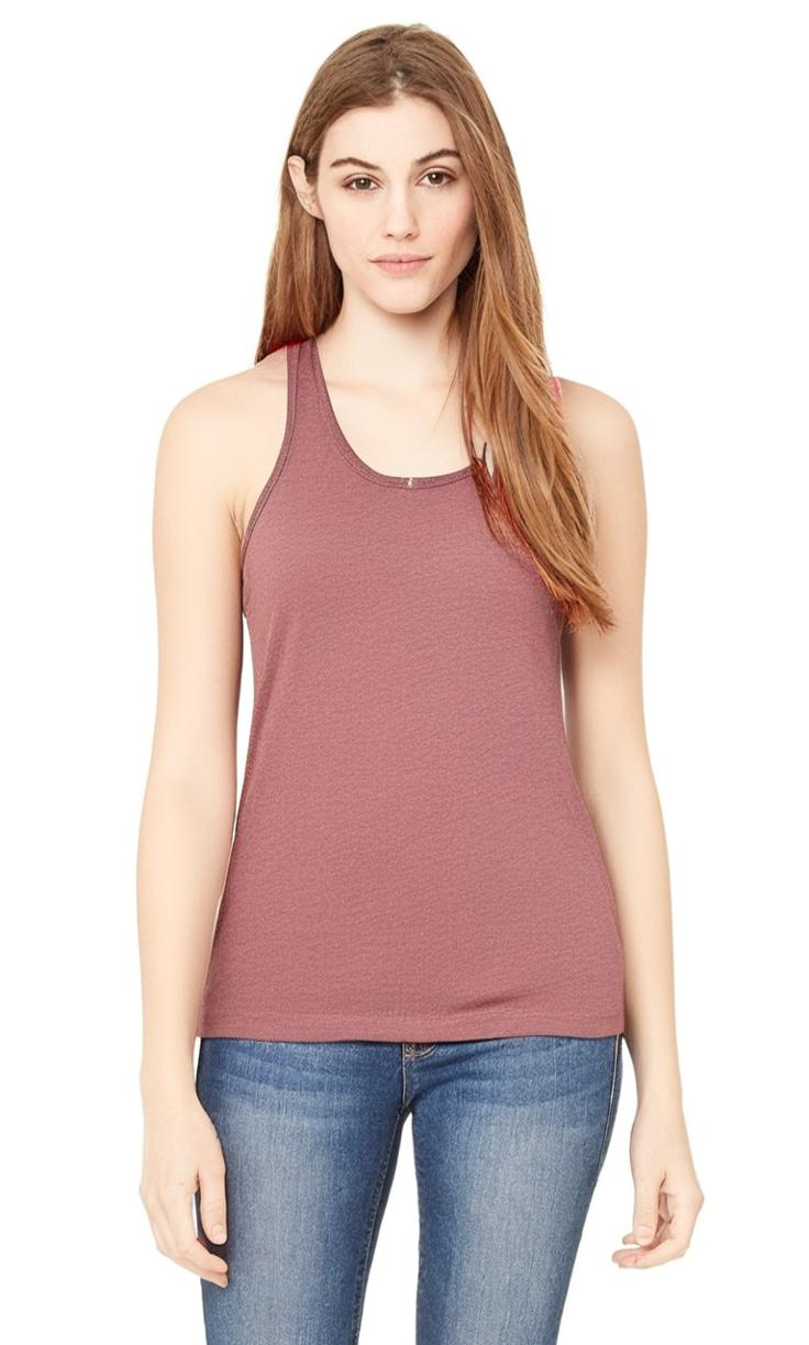 BELLA + CANVAS® Women's Relaxed Fit Racerback Tank with Airlume Cotton and Sustainable Retail Design