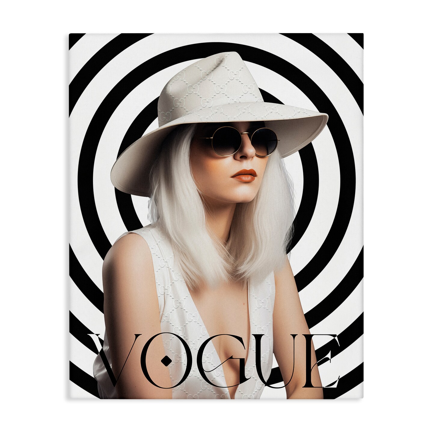 Stupell Industries Mod Girl Portrait Canvas Wall Art Design by Ziwei Li