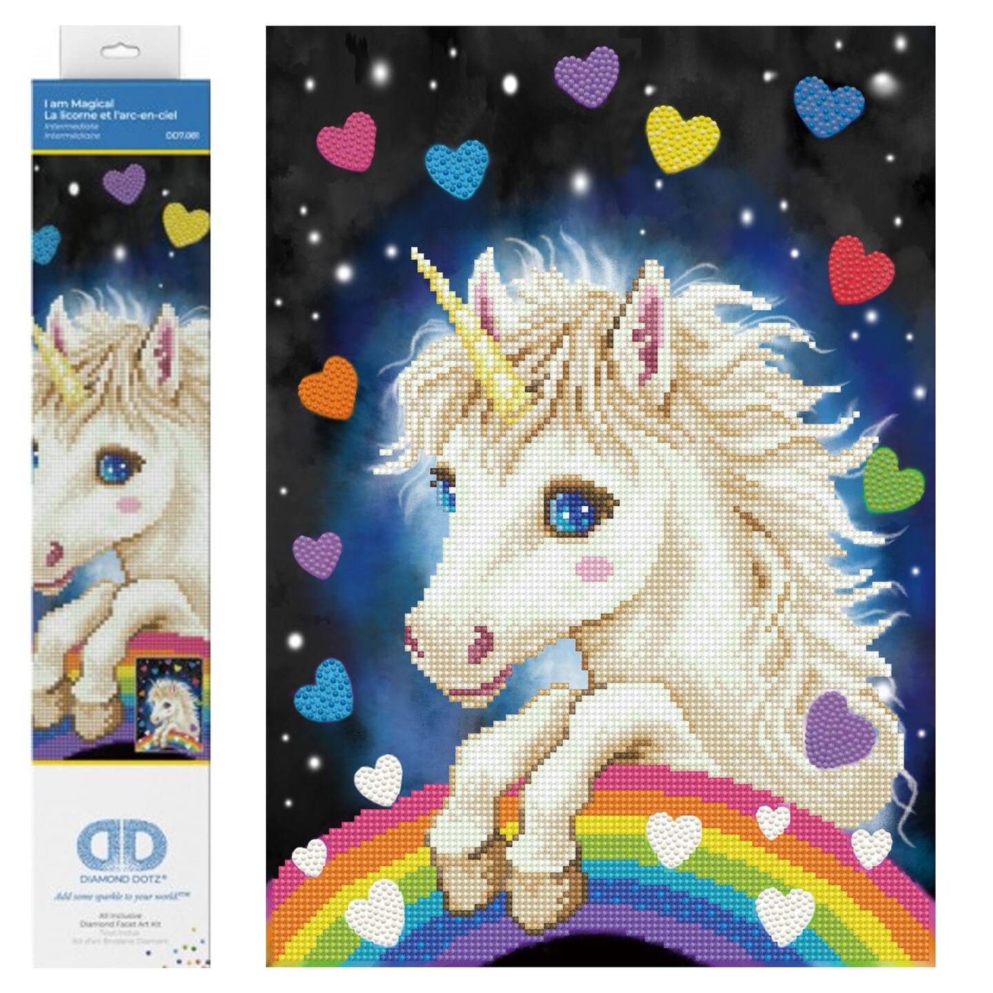 Diamond Dotz I am Magical Unicorn Diamond Painting Kits for Adults - Diamond Art Kits a Relaxing Creative Craft Kit with Dotz Gems 16.5x11.8