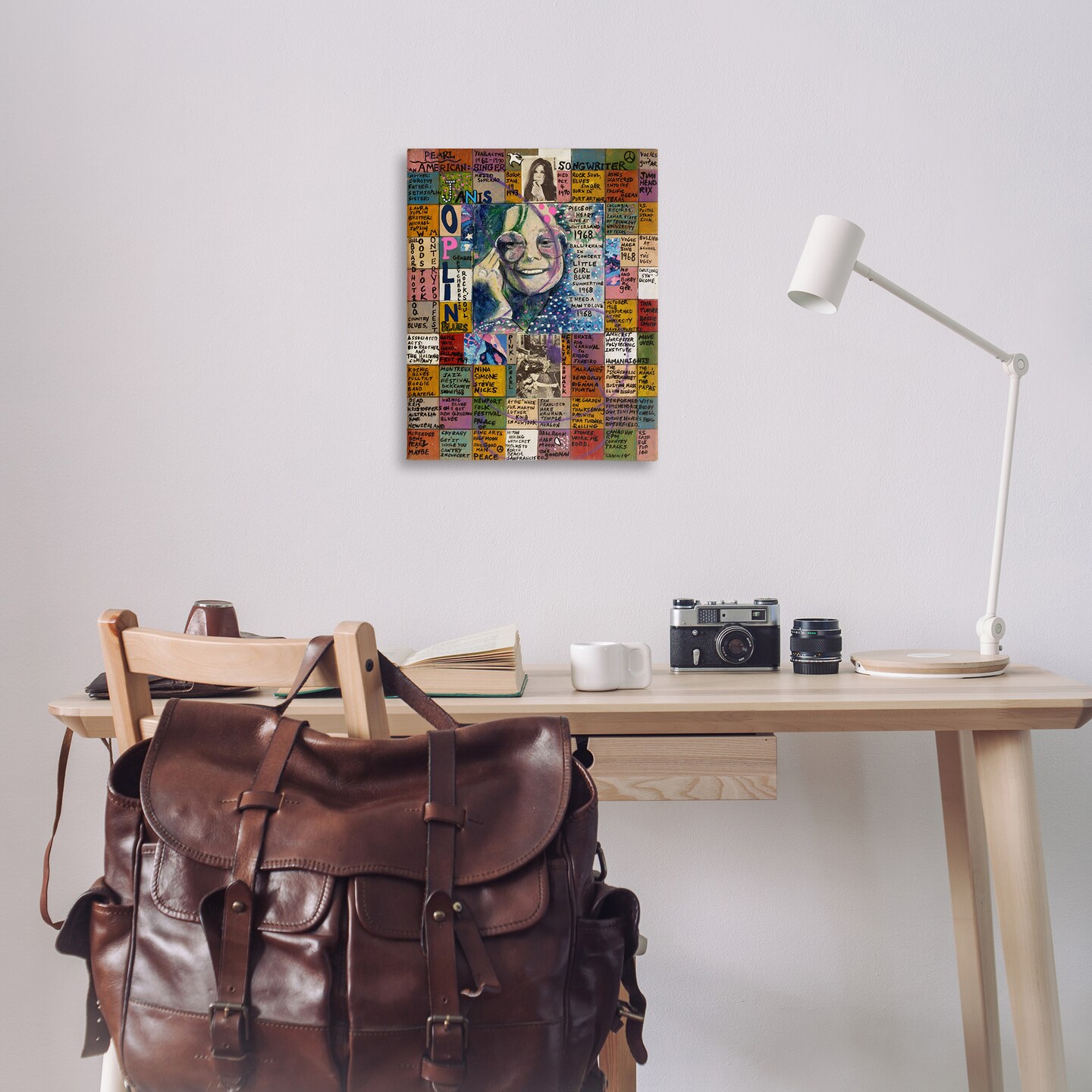 Stupell Industries Janis Joplin Collage Canvas Wall Art Design by Sabin