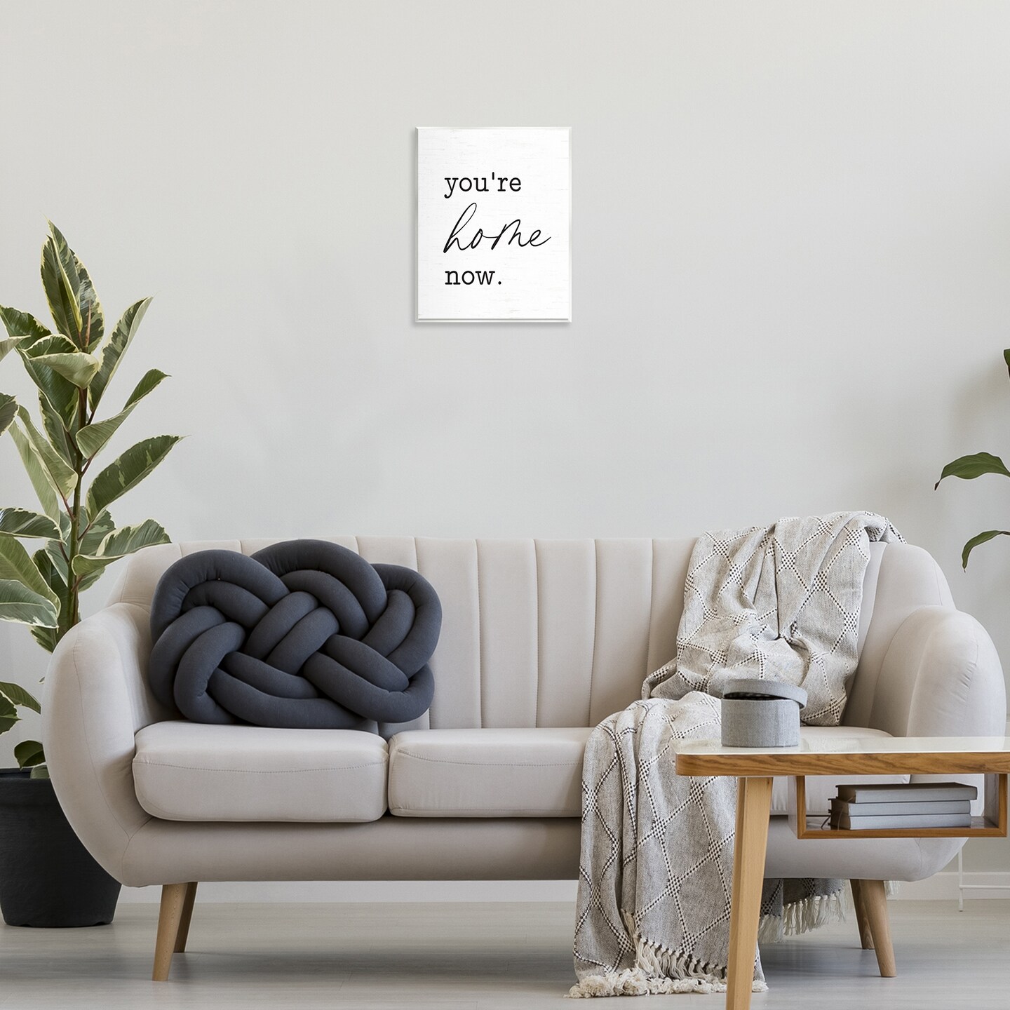 Stupell Industries You're Home Now Wall Plaque Art Design by Lettered and Lined