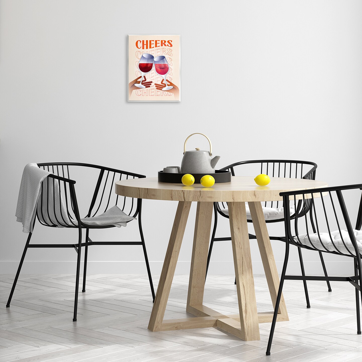 Stupell Industries Cheers Wine Glasses Wall Plaque Art Design by Victoria Barnes