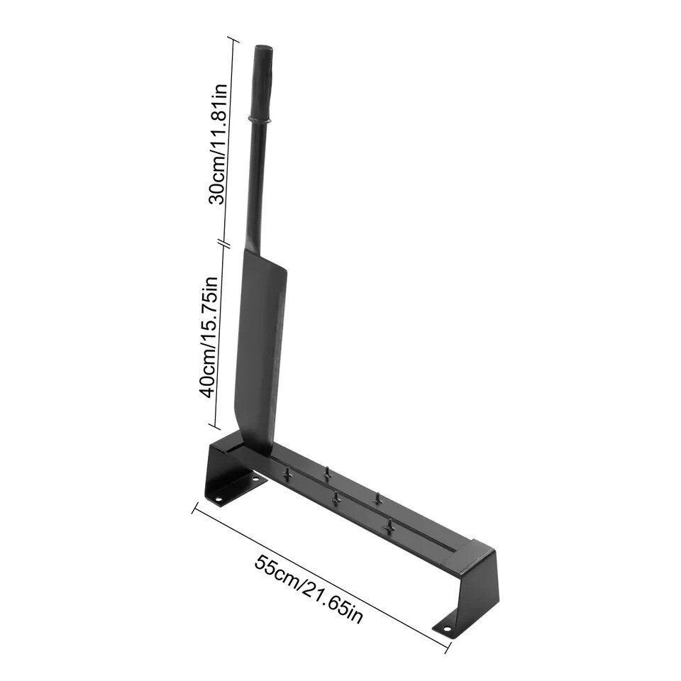 Grass Wheat Straw Cutter Blade Anti-slip for Garden Farm Black 40cm/15.75inch