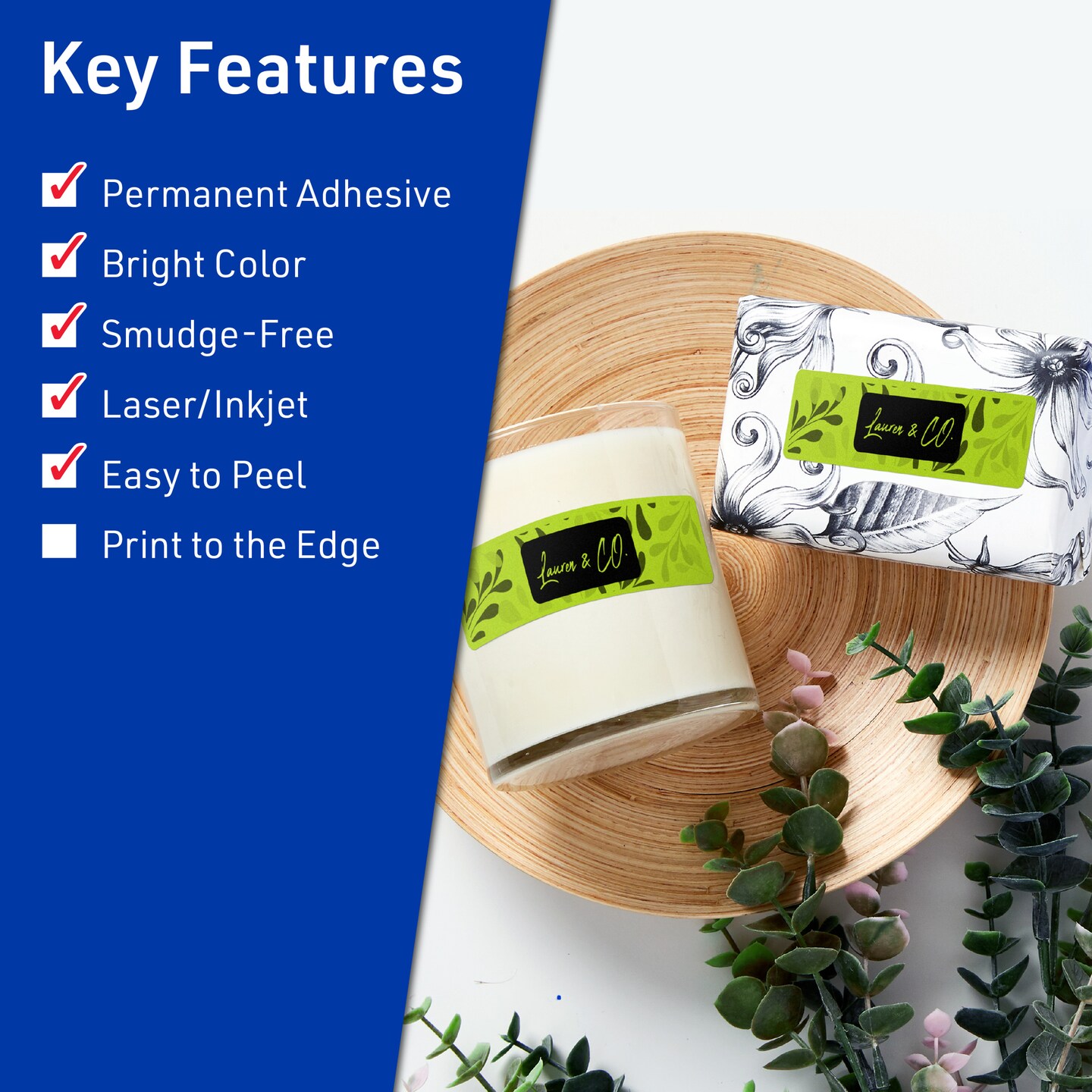 Avery Bright Green Paper Labels, 1&#x22; x 4&#x22; Rectangle