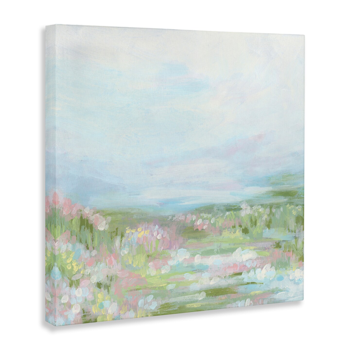 Stupell Industries Pastel Flower Field Canvas Wall Art Design by June Erica Vess