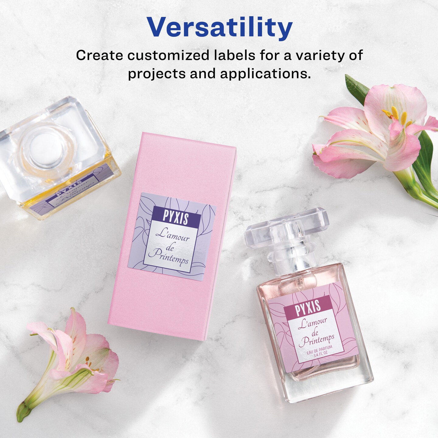 Avery Square Labels with Sure Feed, 3&#x22; x 3&#x22;