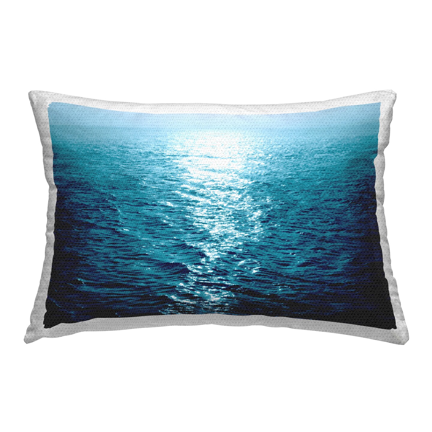 Sun Reflected Ocean Ripples Outdoor Printed Pillow Design by Maggie Olsen, 14 x 7 x 20