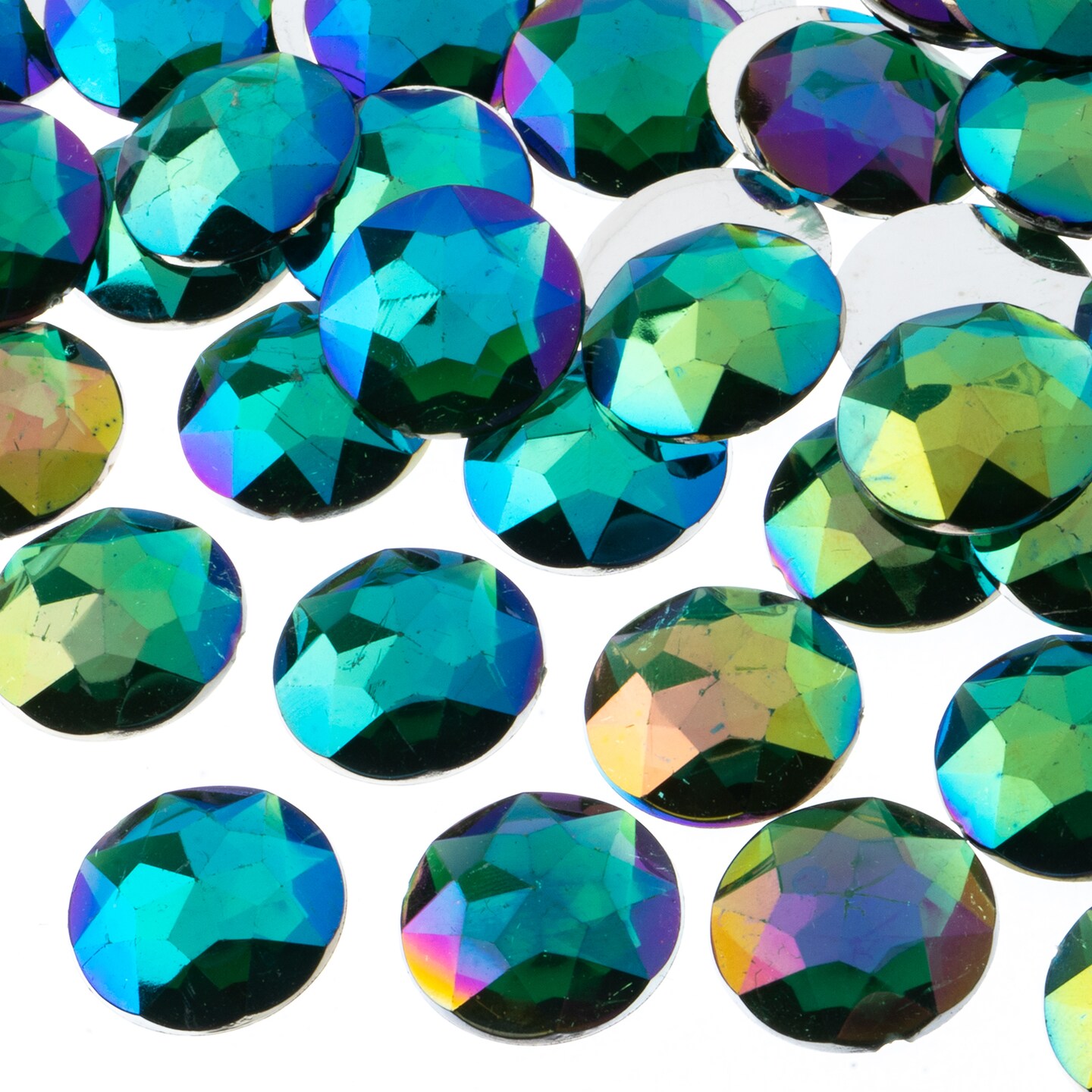 John Bead 20mm Round Acrylic Flat Back Rhinestones, 200pcs