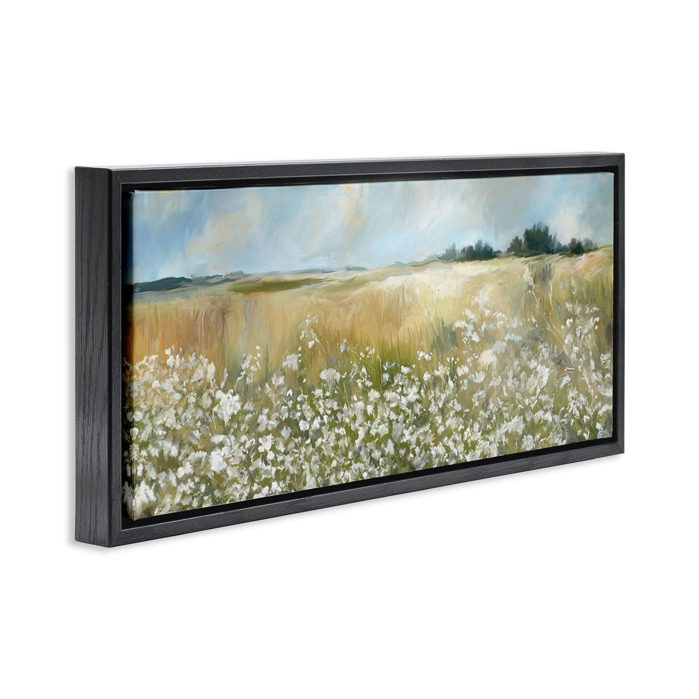 Stupell Industries Panoramic Prairie Horses Framed Floater Canvas Wall Art Design by Ramona Murdock