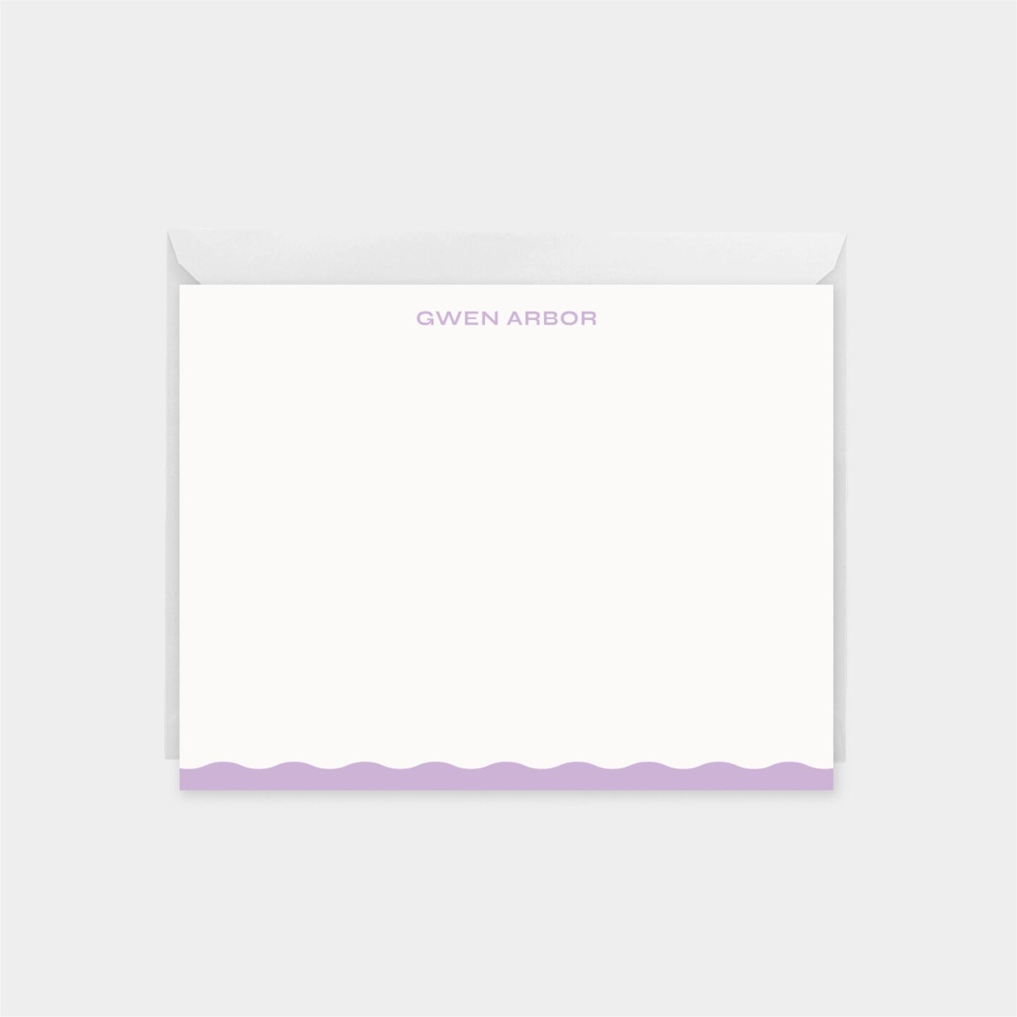 Baby Shower Wavy Edge Note Cards