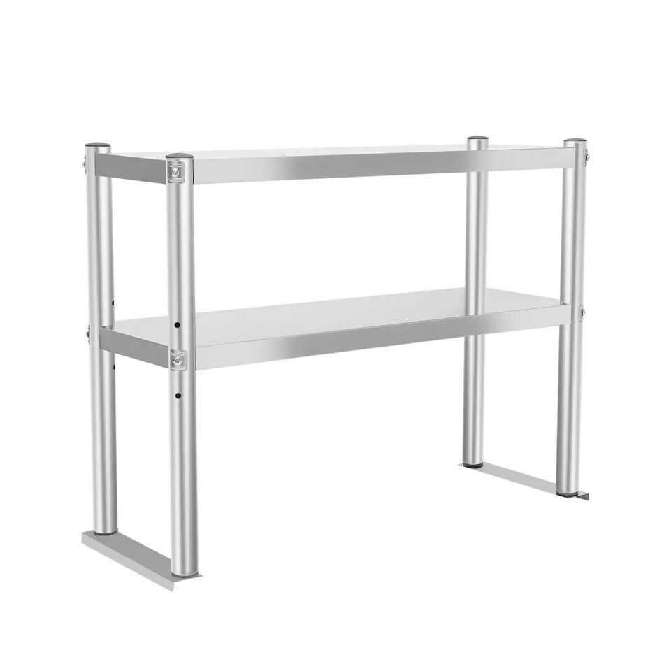 12&#x22; x 30&#x22; Stainless Steel Commercial Kitchen Prep Table with Double Overshelf