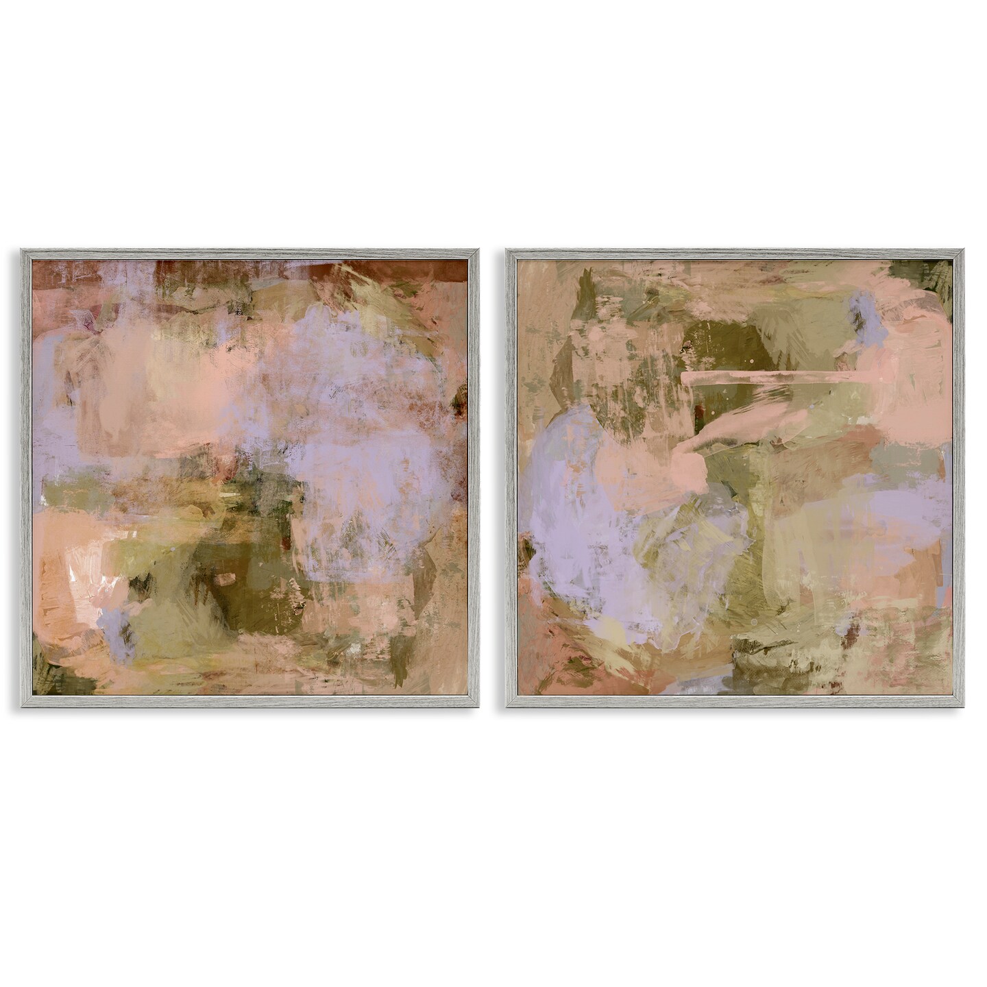Stupell Industries Rustic Paint Distortion 2 pc Framed Giclee Wall Art Set Design by Hayley Michelle