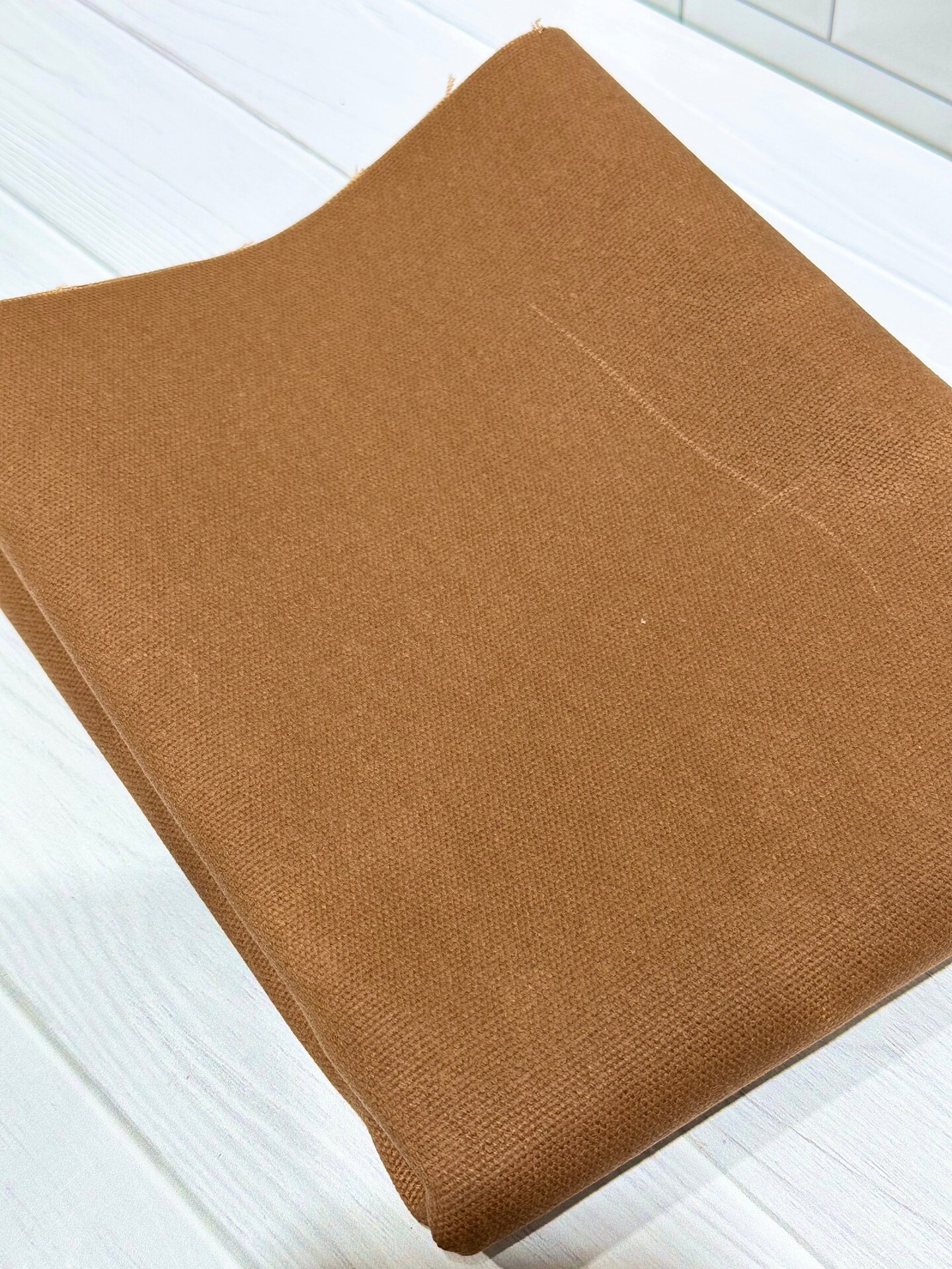 Tobacco 16oz Paraffin Waxed Canvas, Size: 1 Yard cut
