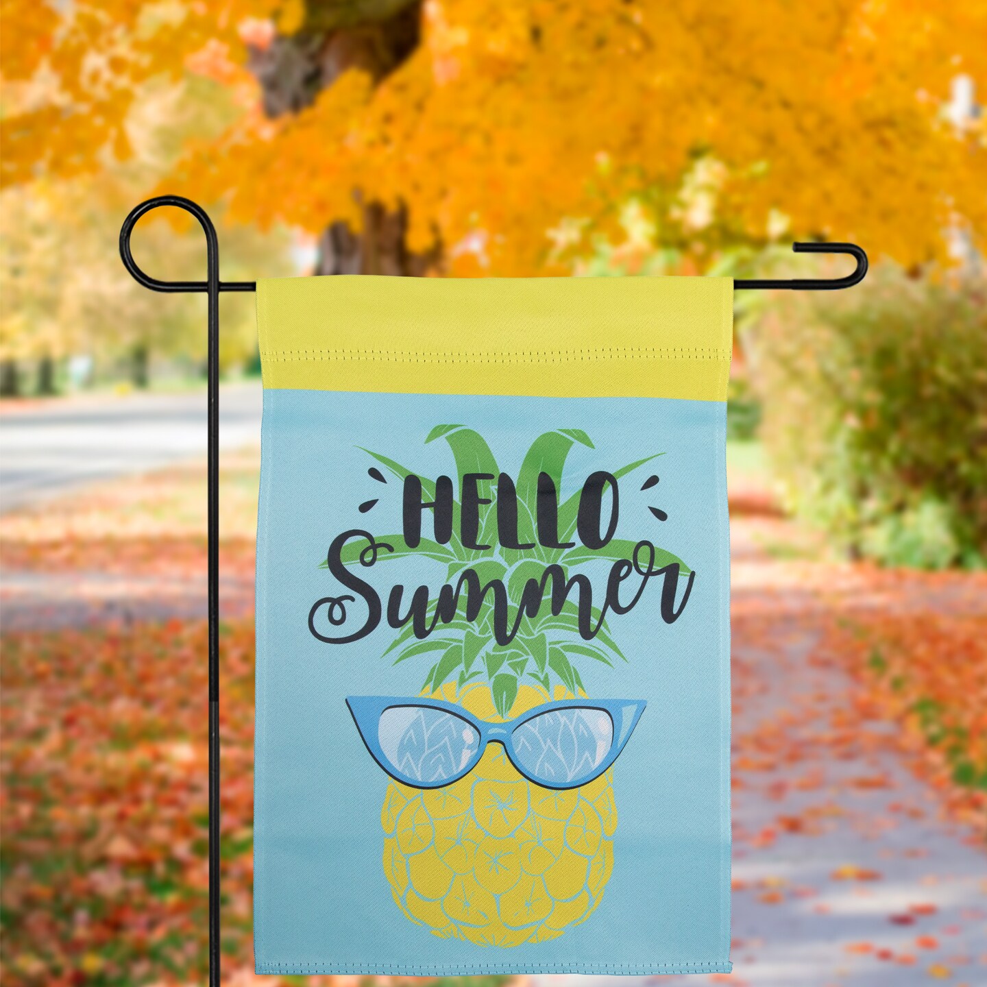 Northlight Hello Summer Pineapple Outdoor Garden Flag 12.5&#x22; x 18&#x22;