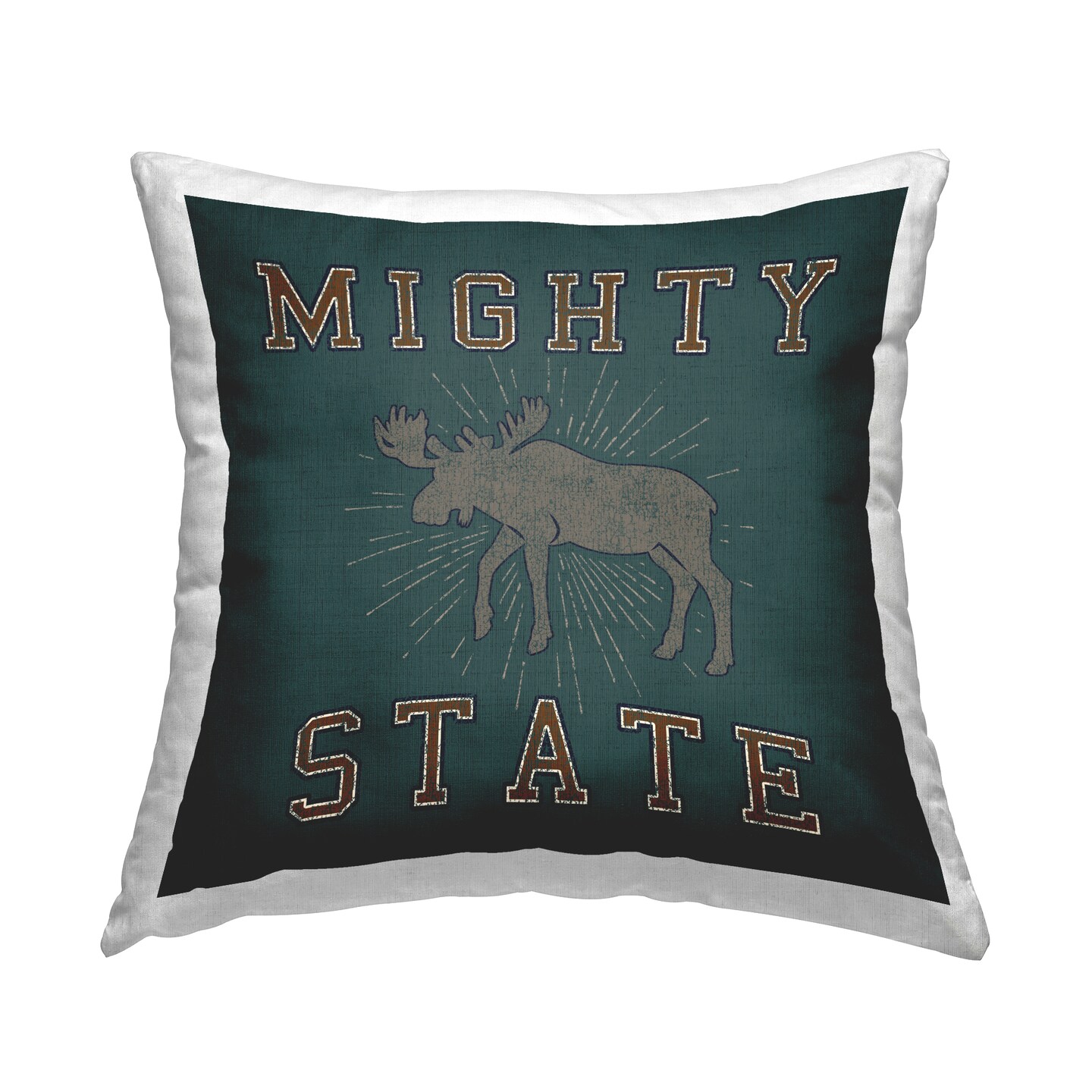 Mighty Moose State Decorative Printed Throw Pillow Design by Spirit Animals/Life Is High, 18 x 7 x 18