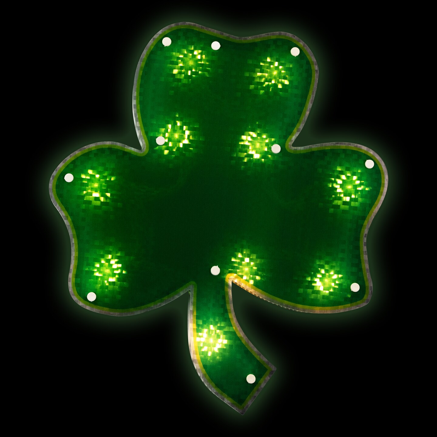 Northlight 14" Lighted Shamrock St. Patrick's Day Window Silhouette - Clear Lights