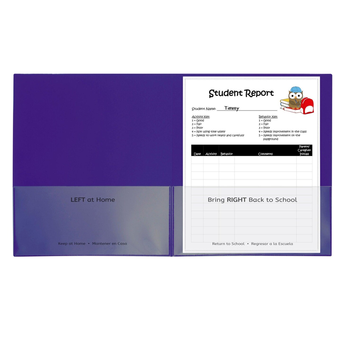 Classroom Connector&#x2122; School-To-Home Folders, Purple, Box of 25