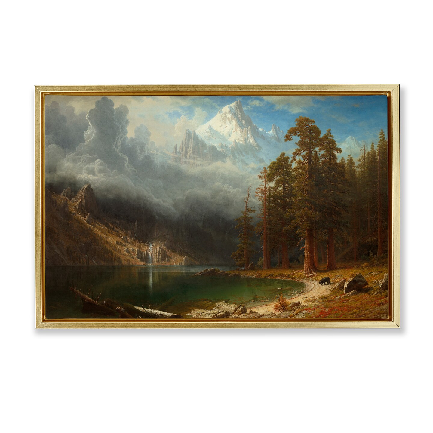 Stupell Industries Classical Bierstadt Mount Corcoron Framed Floater Canvas Wall Art Design by one1000paintings
