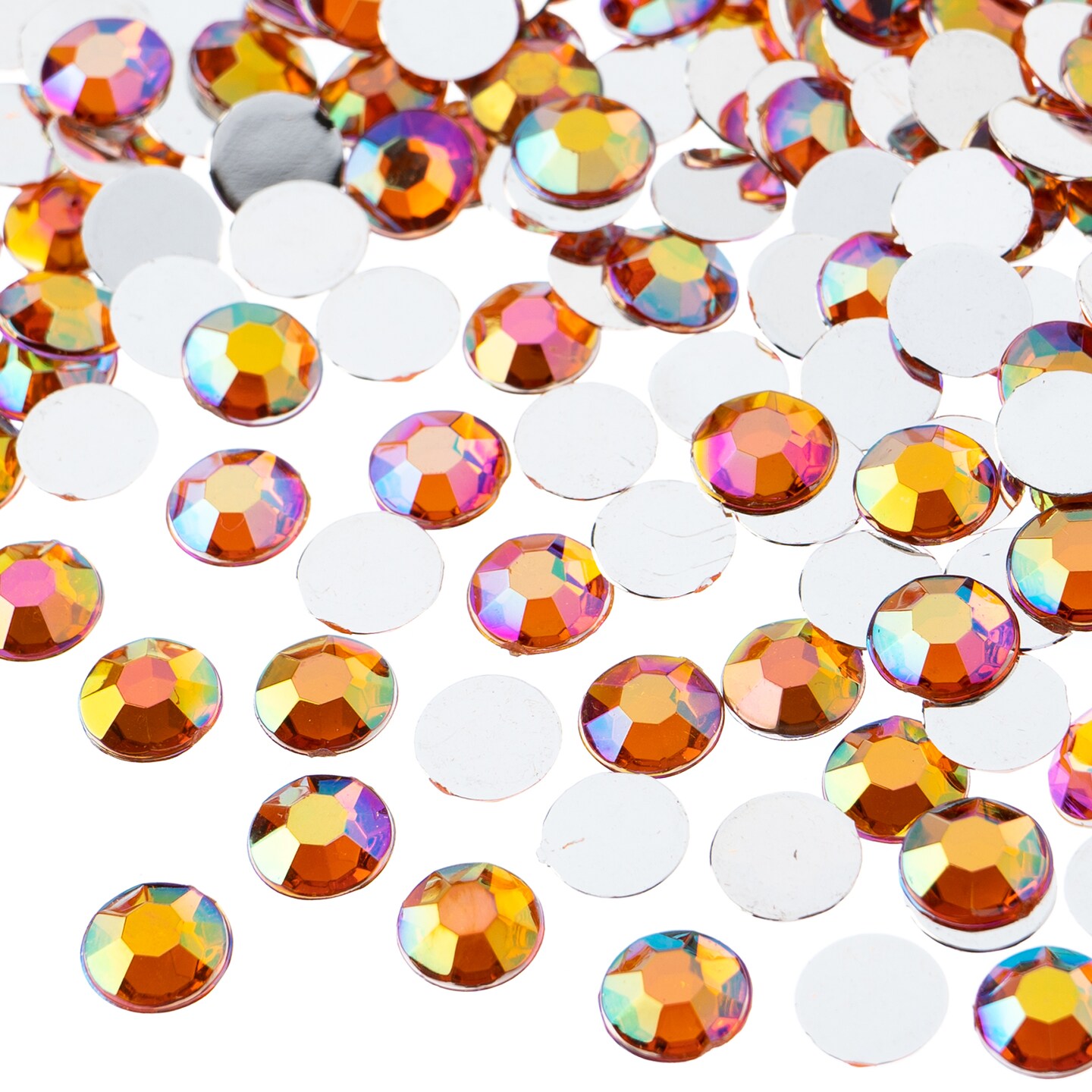 John Bead 8mm (SS39) Round Acrylic Flat Back Rhinestones, 1000pcs