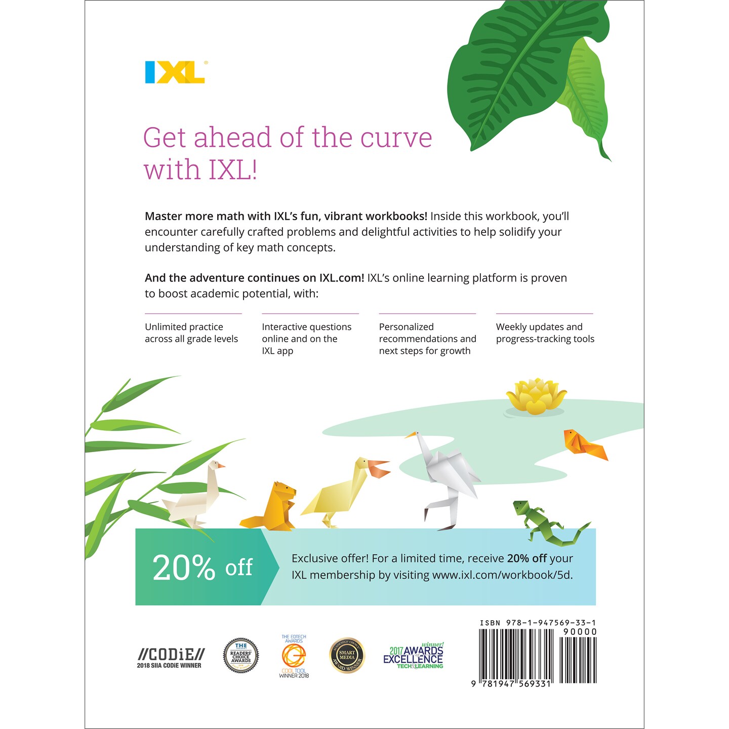 IXL Decimals 5th Grade Math Workbooks, Mathematics Book for Kids Age 10-11 Covering Comparing, Addition, Subtraction, Multiplication, and Division Problems