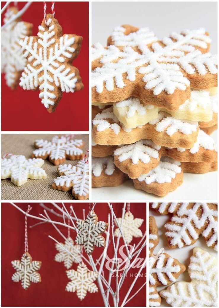 Christmas Snowflake Cookie Cutter Set 5 Piece Metal DIY Cookie Molds for Baking &#x26; Party Supplies