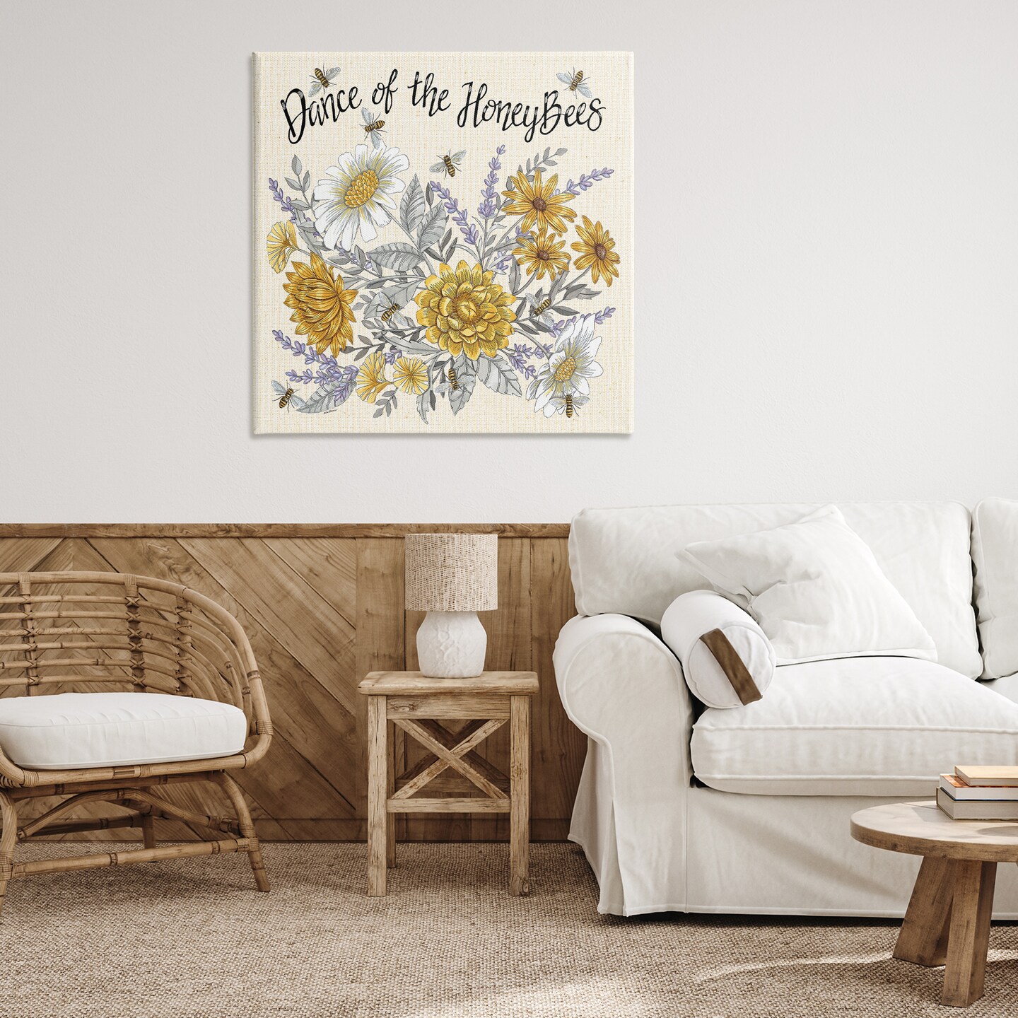 Stupell Industries Dance of Honeybees Canvas Wall Art Design by Deb Strain