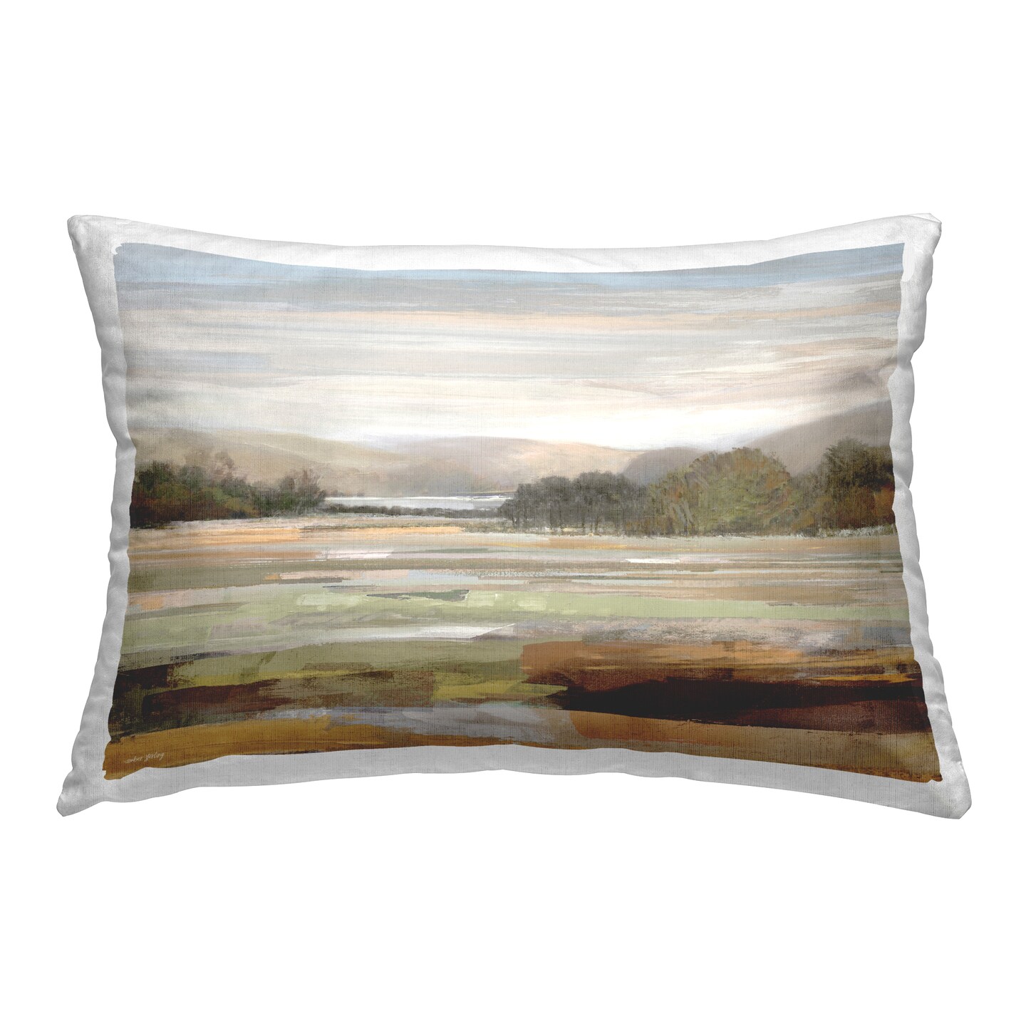 Idyllic Countryside View Decorative Printed Throw Pillow Design by Amber Sterling, 14 x 7 x 20