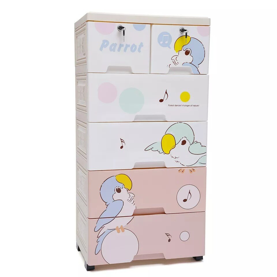 Dresser Chest 6 Drawer Cabinet Bedroom Storage Organizer Plastic Stand Furniture
