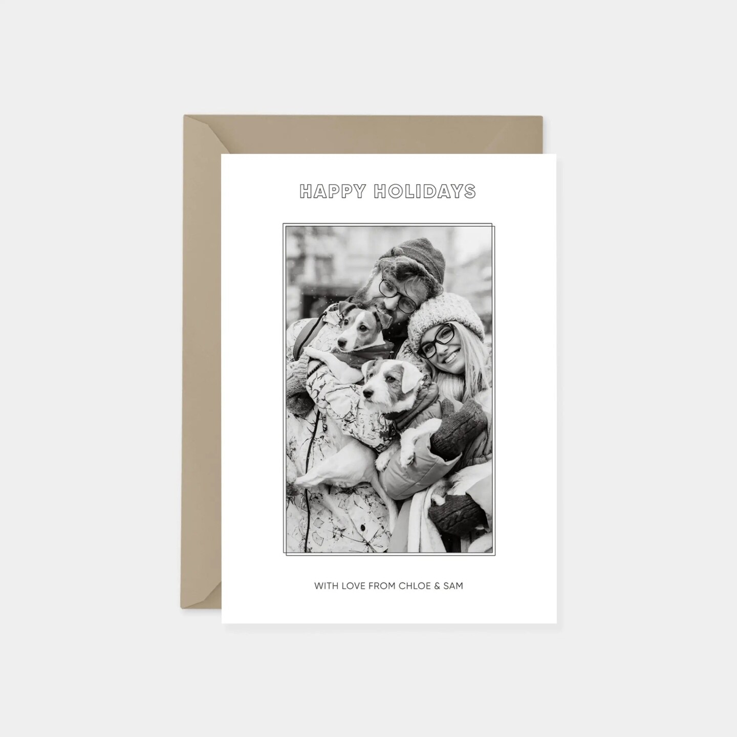 Holiday Photo Card, Minimal Elegant