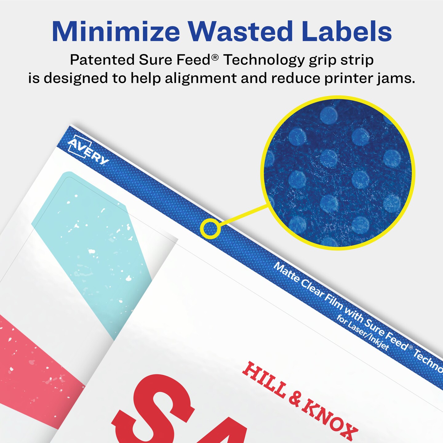 Avery Matte Clear Labels,  4-3/4&#x22; x 7-3/4&#x22; Rectangle