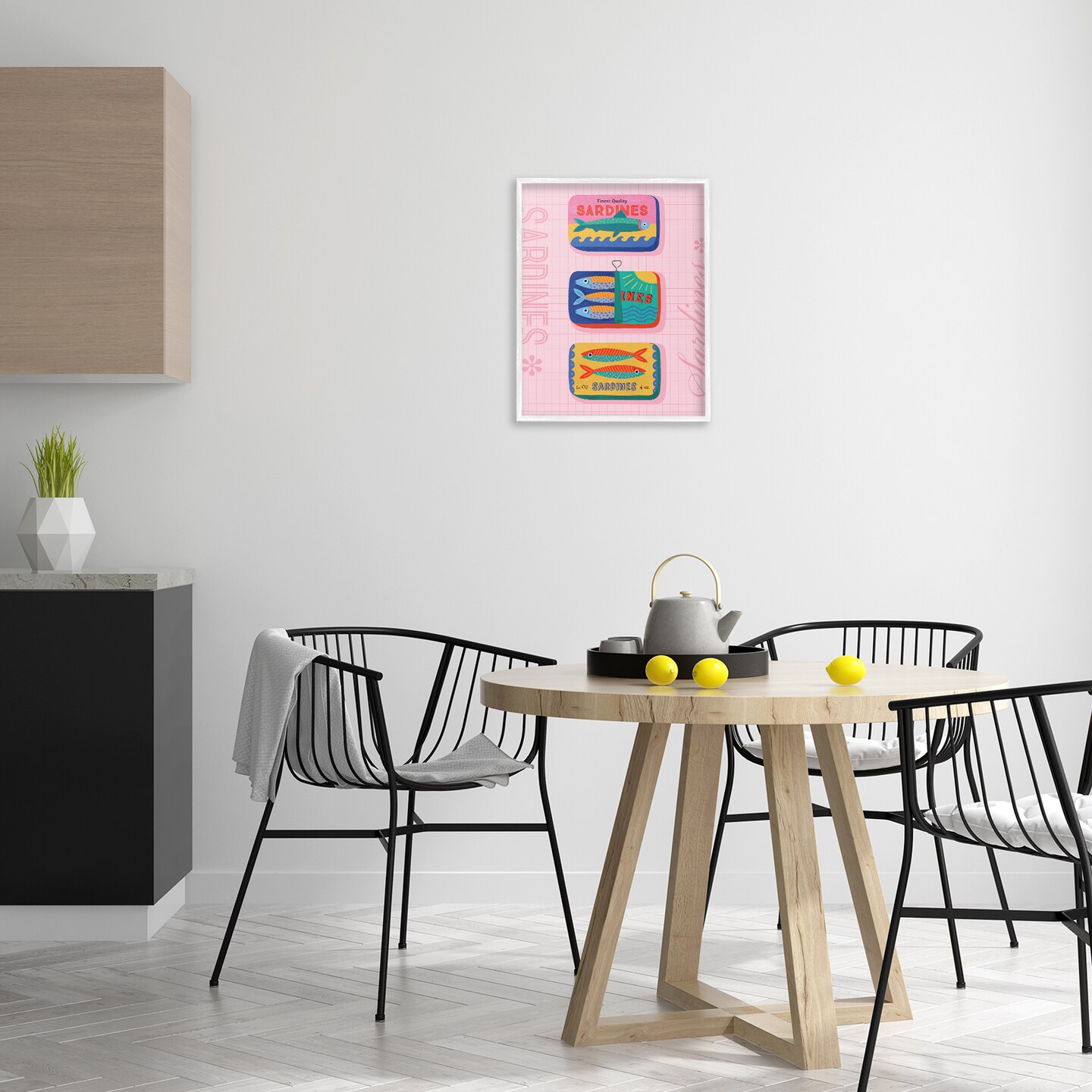 Stupell Industries Bright Sardine Can Designs Framed Giclee Wall Art Design by Nina Seven