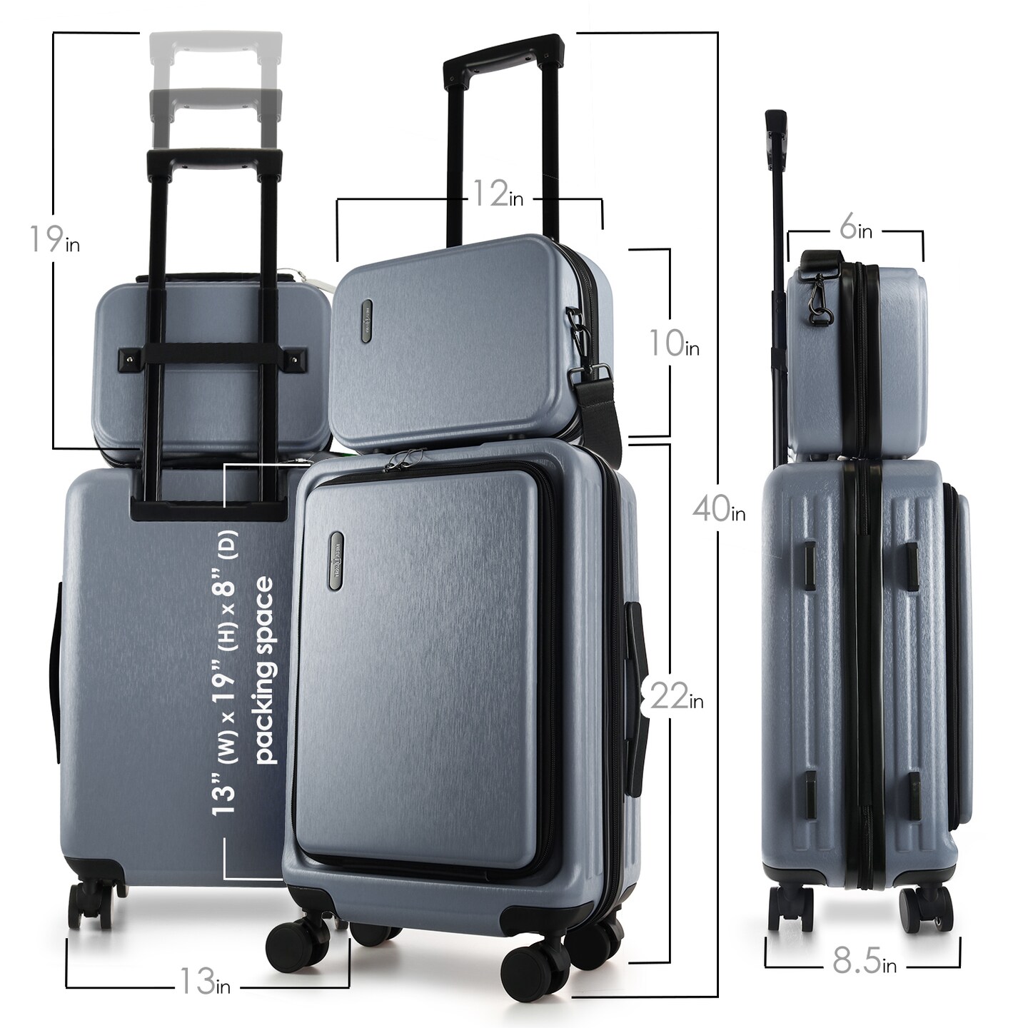TravelArim 20 Inch Carry On Luggage with Luggage Scale