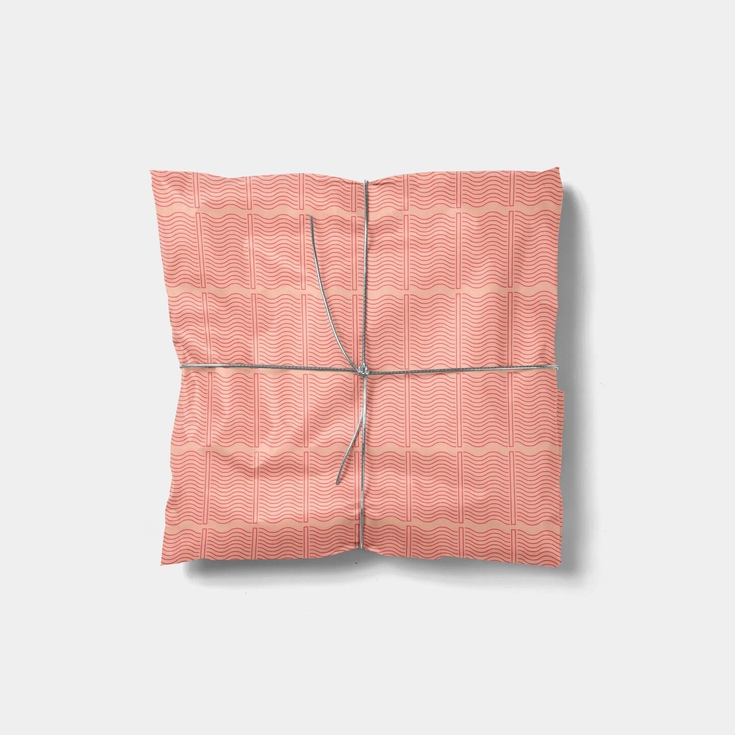 Coral Fine Line Gift Wrap