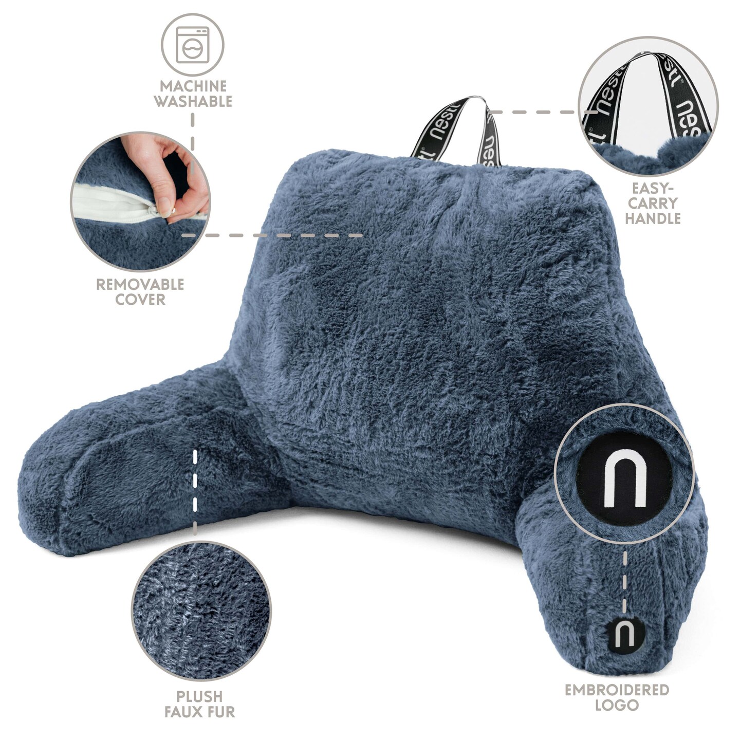 Nestl Fur Reading Pillow