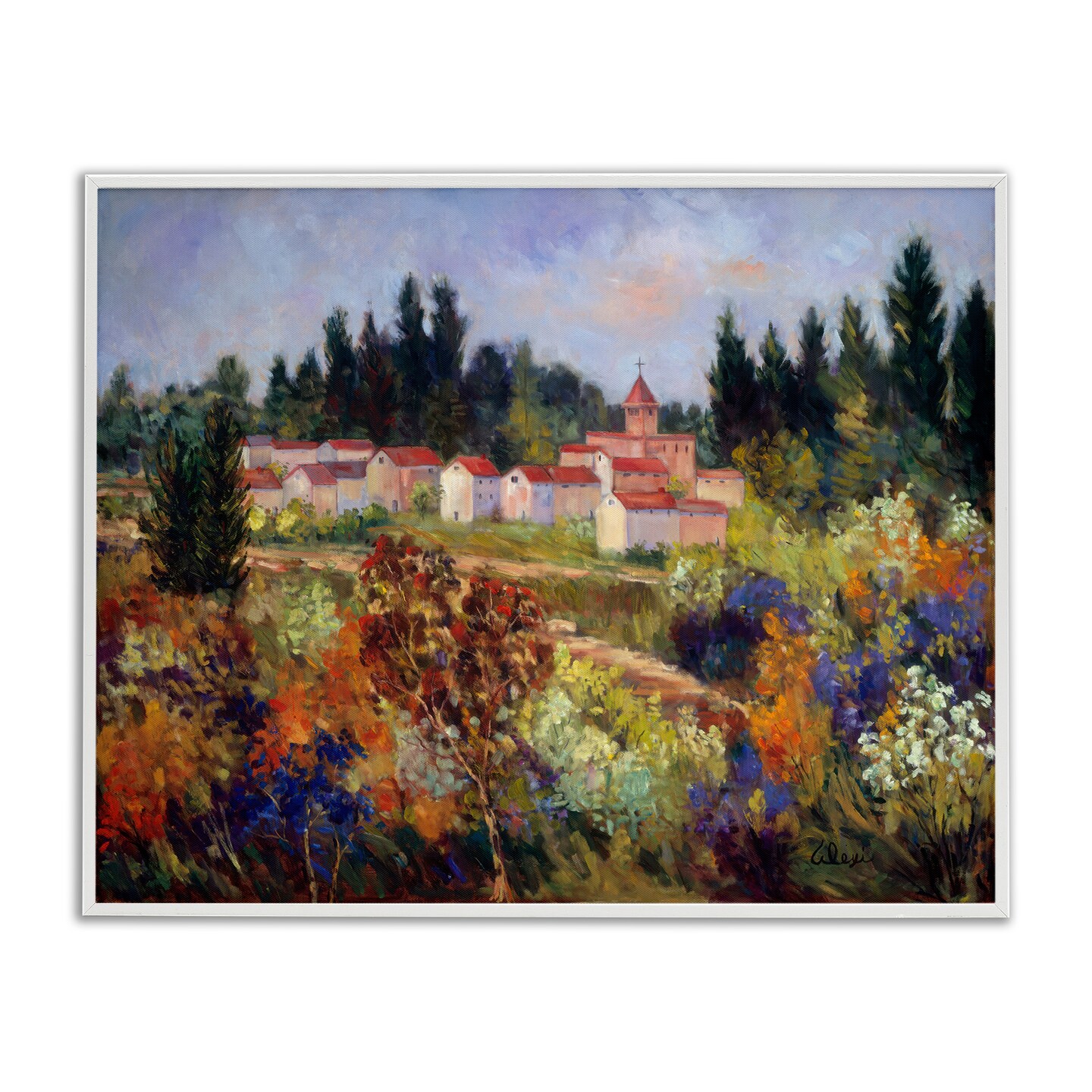 Stupell Industries Tuscan Countryside Garden Framed Giclee Wall Art Design by Alexi Fine