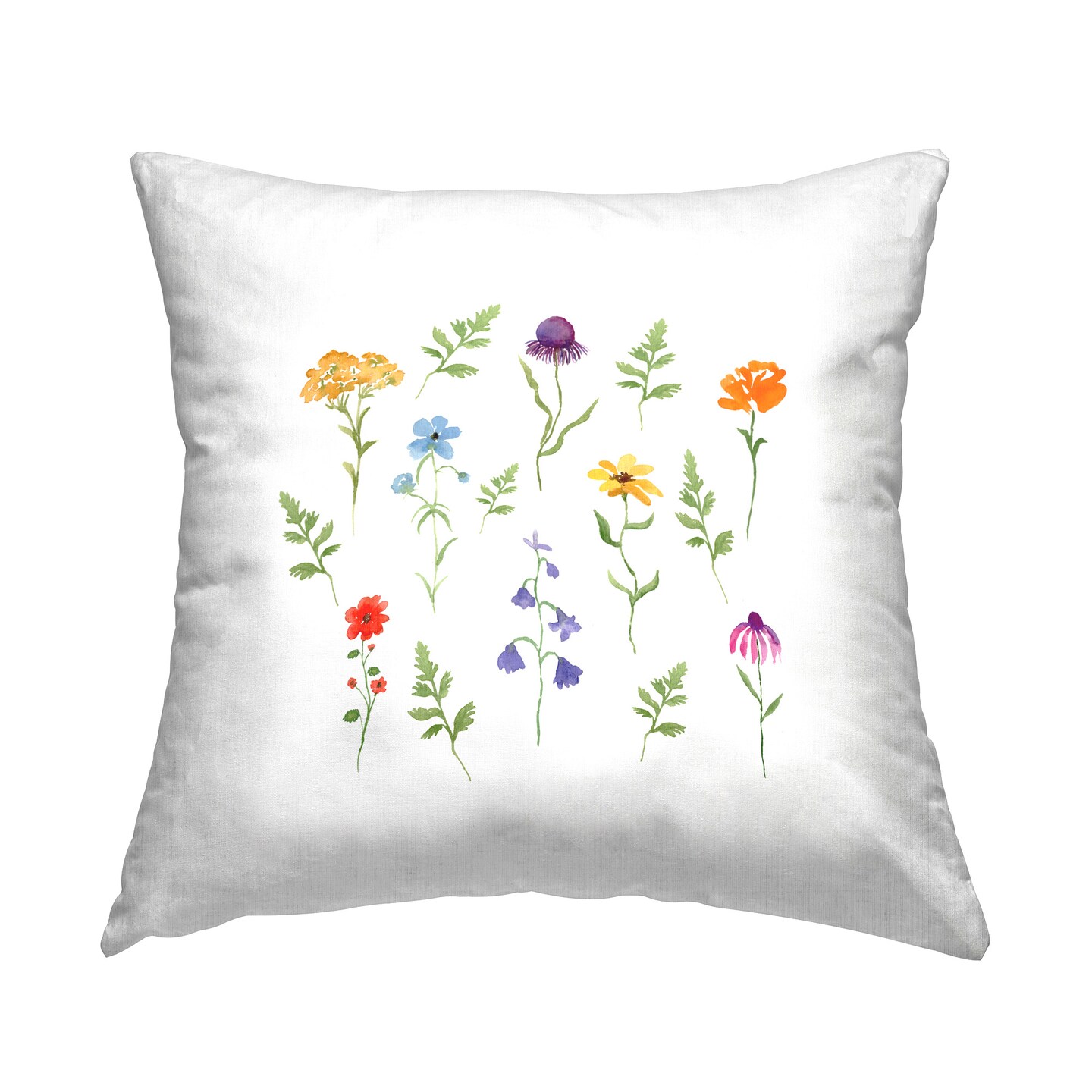 Simple Forest Herbs Design by Corinne Rose Designs Throw Pillow 