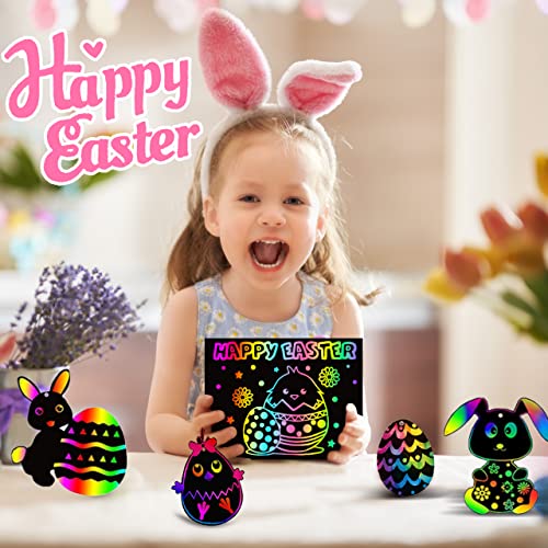 125 Pieces Magic Note Pads Cards Sheets for Kids Black Crafts Arts DIY Party Favor Supplies Kit Birthday Game Toy Gifts Box Girls Boys Halloween