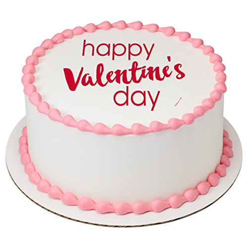 Valentine&#x27;s Day Script PhotoCake&#xAE; Edible Cake Topper Icing Image for 6 inch Round cake or larger