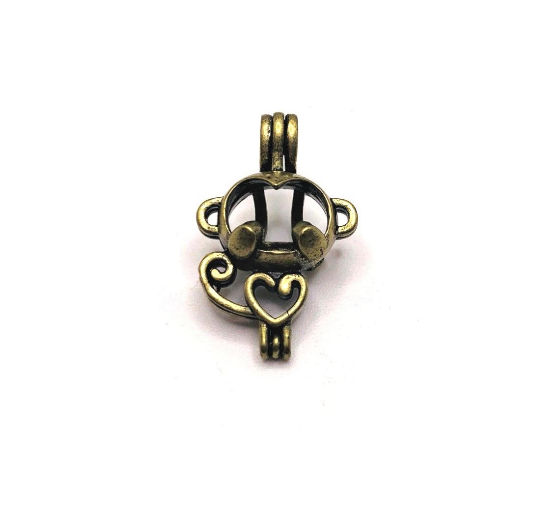 Locket Monkey 4 or 20 Pieces: Bronze Monkey Bead Diffuser Lockets | Michaels
